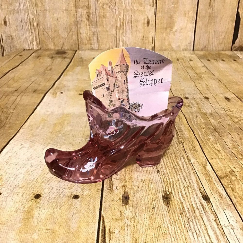 Fenton Legend‎ of the Secret Slipper Pink Slipper Shoe